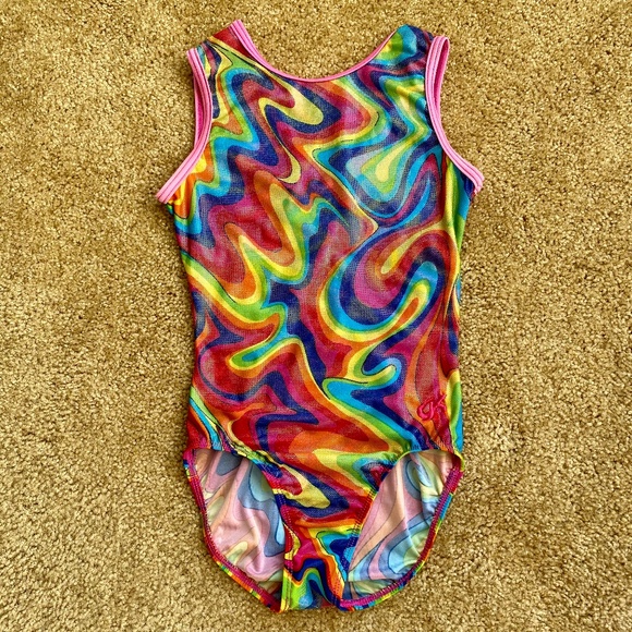 gk rainbow leotard